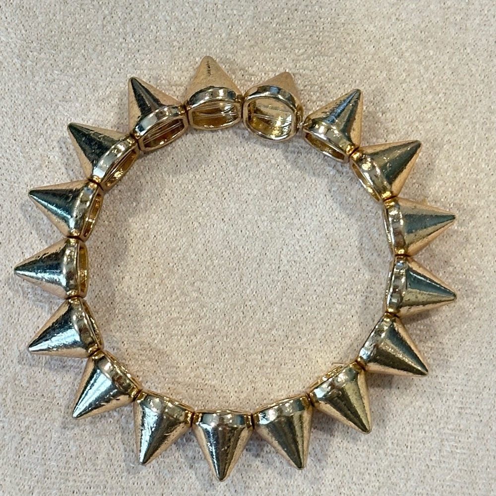 Carole Gold Spike Bracelet 6”